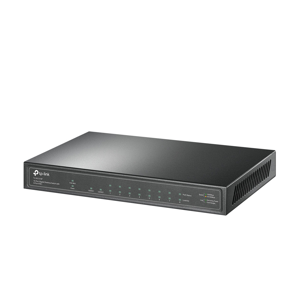 سوئیچ شبکه 10 پورت با 8 پورت +PoE تی پی لینک مدل TL-SG1210P-4
